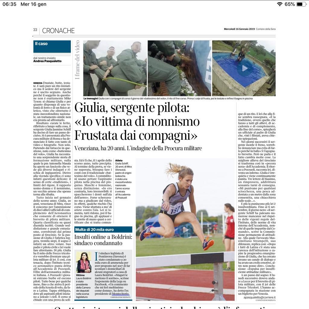 Corriere della Sera 16/01/2019